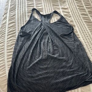 Lululemon Athletica Gray Backless Cut Out Tank Top